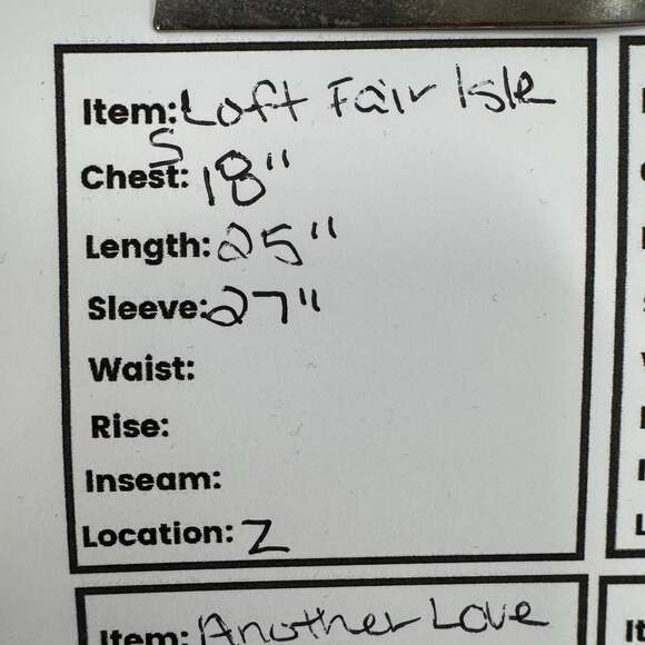 LOFT Crewneck Fair Isle Sweater Size Small - Picture 6 of 6